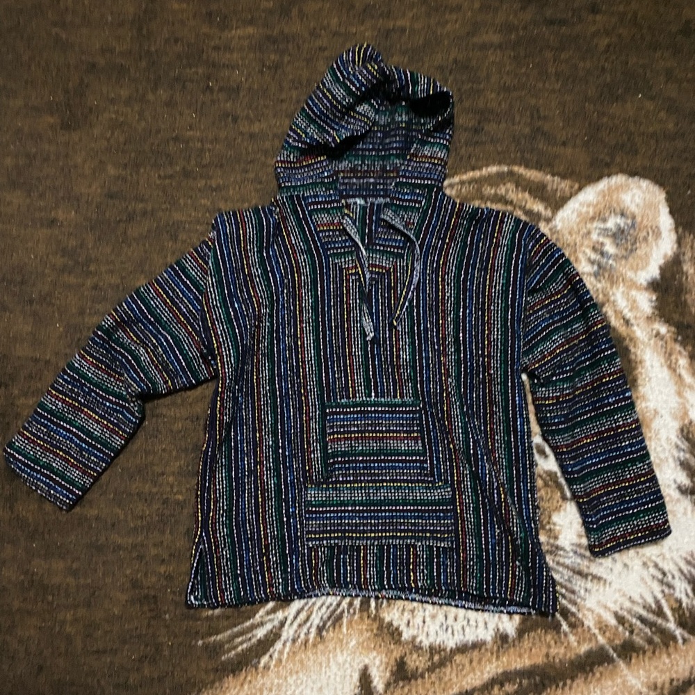 Multi-Colour knitted Baja sweater - size Large